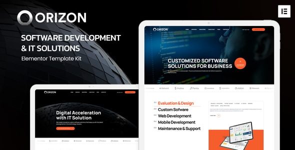 Orizon - Software Development & IT Solutions Elementor Template Kit