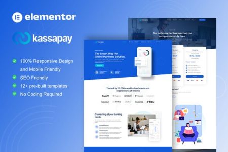 KassaPay - Online Payment Gateway Elementor Template Kit