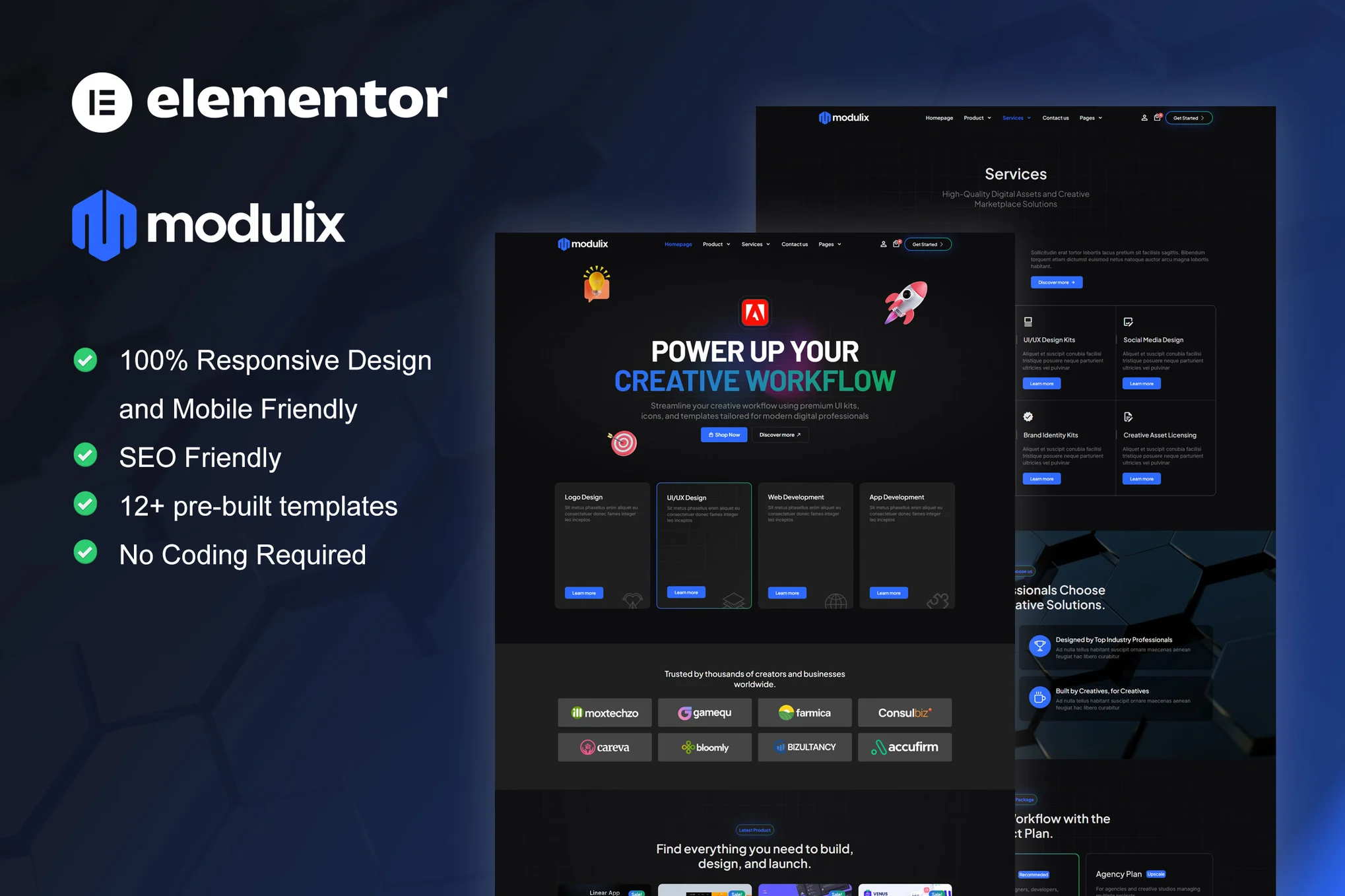 Modulix - Digital Product Store Elementor Pro Template Kit